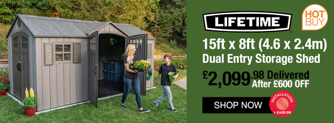 Lifetime Dual Entry Storage Shed
