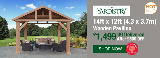 Yardistry Wooden Pavilion with Aluminium Roof
