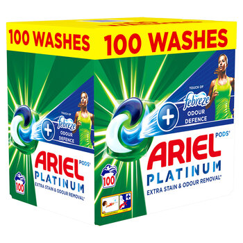 Ariel Platinum + Febreze All in 1 Pods, 100 Wash