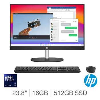 HP Intel Ultra 5-125U, 16GB RAM, 512GB SSD, 23.8 Inch All in One Desktop PC, 24-ca1234na