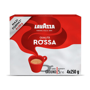 Lavazza Qualita Rossa Ground Coffee, 4 x 250g