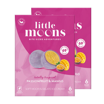 Little Moons Passionfruit & Mango Mochi, 2 x 6 Pack