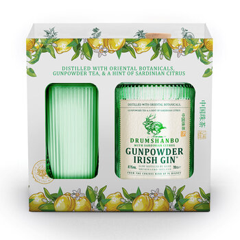 Drumshanbo Gunpowder Sardinian Citrus Irish Gin Gift Pack, 70cl