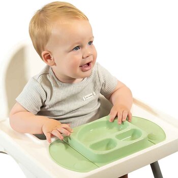 EasyTots EasyMat Mini Divided Suction Weaning Plate in 6 Colours