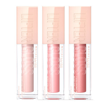 Maybelline New York 3 Pack Lifter Gloss, Ice, Moon & Reef