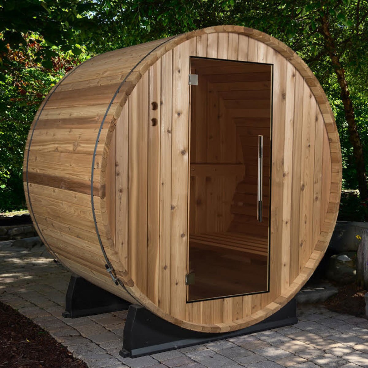 Almost Heaven Salem 2 Person Barrel Steam Sauna Costco Uk