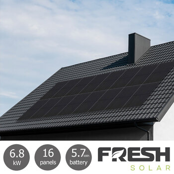 Fresh Electrical 6.88kW Solar PV System [16 Panels] with 5.76kW Fox Battery - Fully Installed