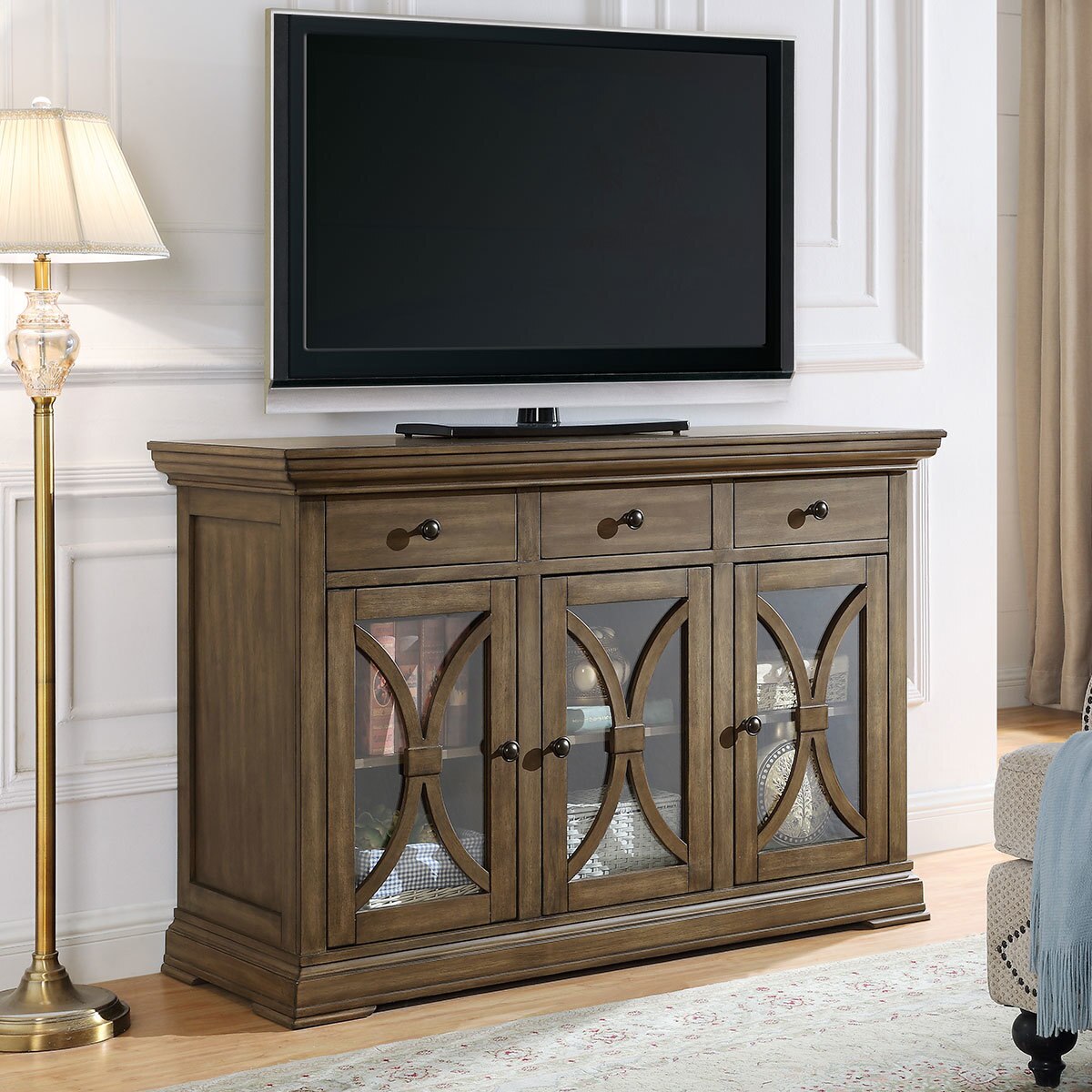 Well Universal Draco Media Console For Tvs Up To 60 Costco Uk