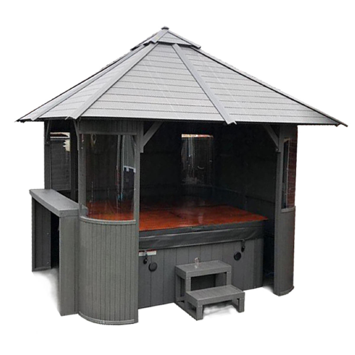 Superior Spas Marley Hot Tub Gazebo In Grey Costco Uk