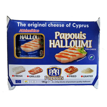 Papouis Halloumi Cheese, 4 x 250g