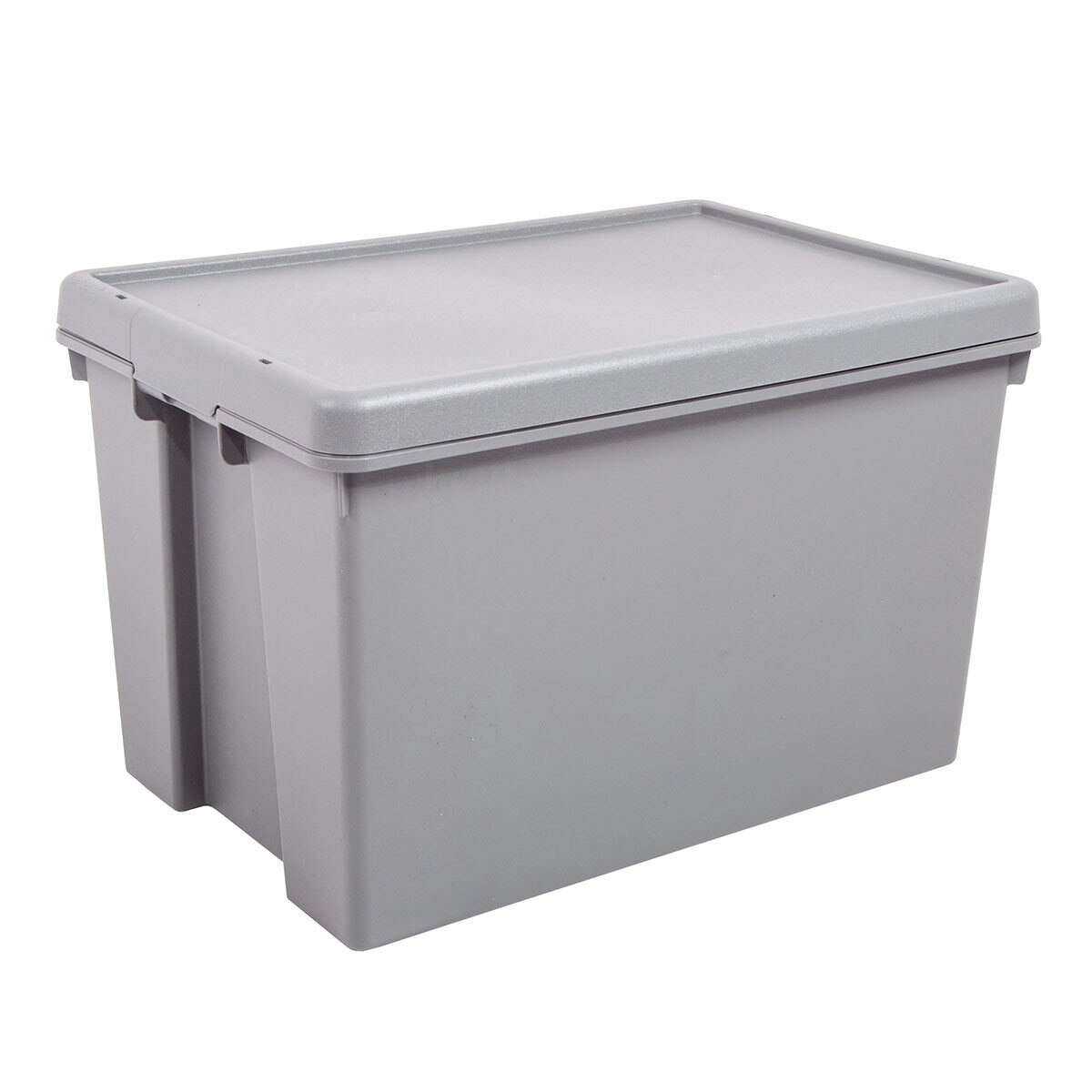 Wham Bam 45 Litre Upcycled Heavy Duty Plastic Storage Box Lid In Grey 5 Pack Costco Uk
