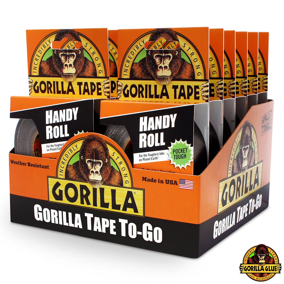 Gorilla Glue Black Handy Roll 9m X 25mm 12 Pack Costco Uk