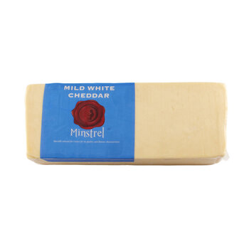 Minstrel Mild White Cheddar, Variable Weight: 4kg - 5kg