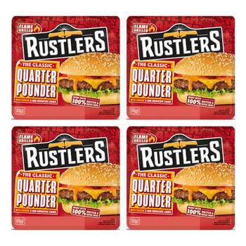 Rustlers Classic Quarter Pounder, 4 x 190g