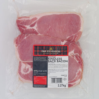 D&R Stevenson Smoked Catering Bacon, 2.27kg