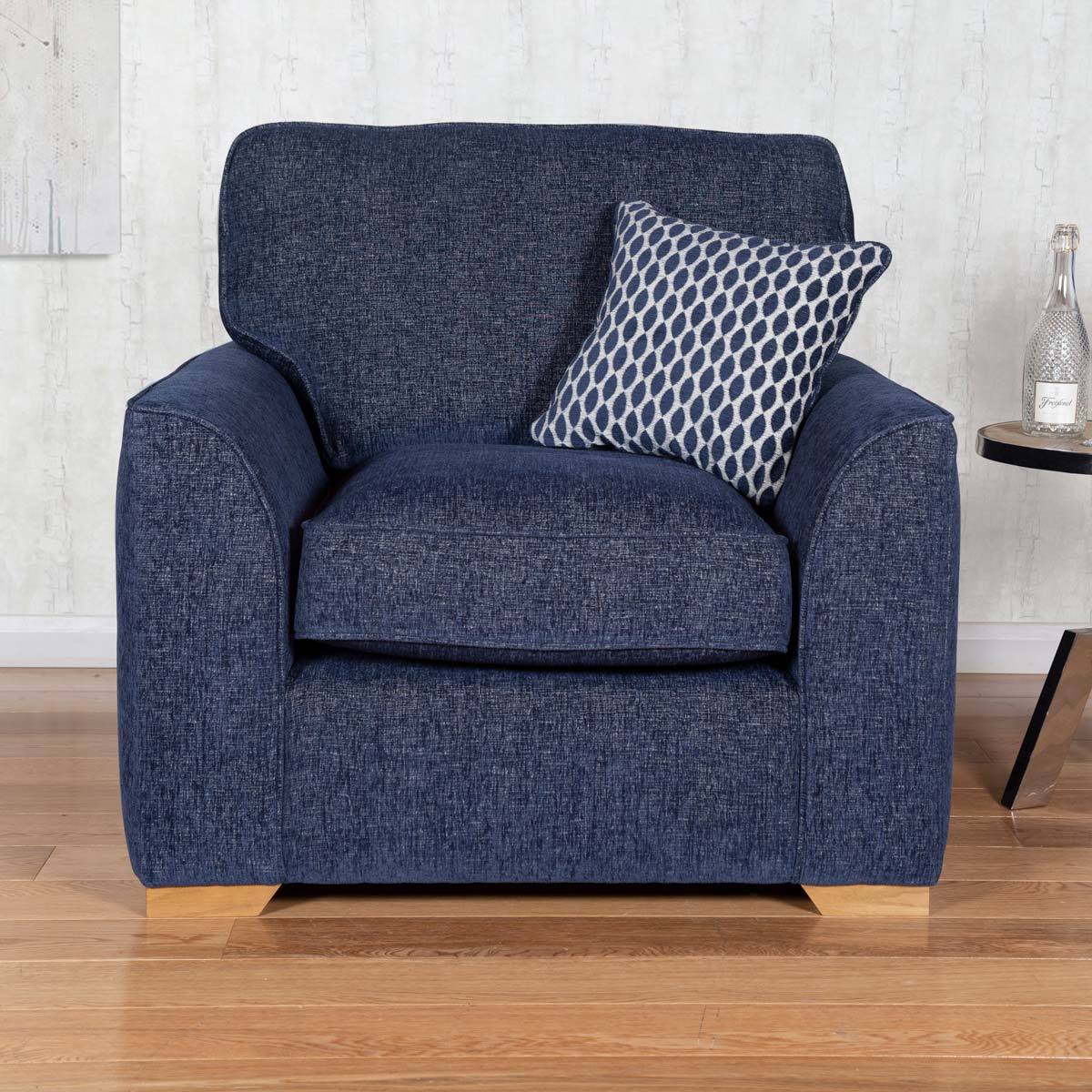 Lorna Navy Fabric Armchair Costco Uk
