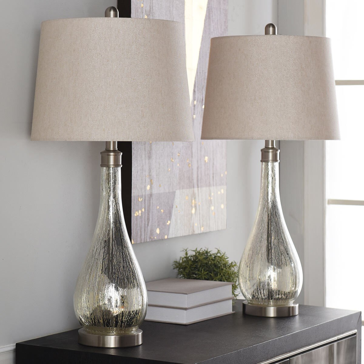 Stylecraft Mercury Glass Table Lamp 2 Pack Costco Uk