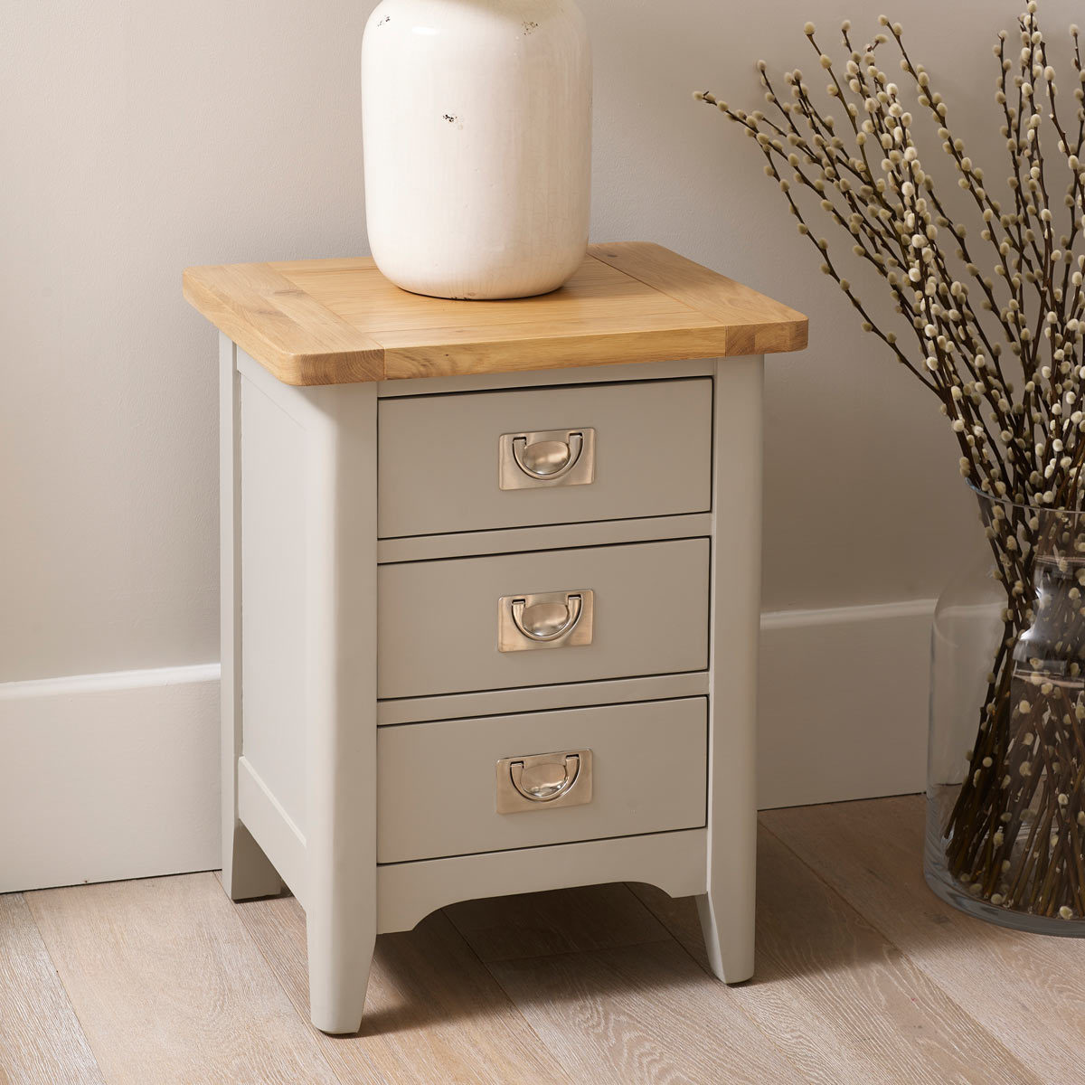 Bordeaux Painted 3 Drawer Nightstands 2 Pack Costco Uk
