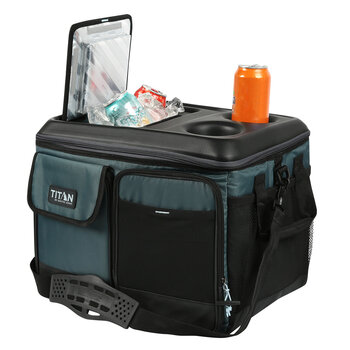 Titan 50 Can Collapsible Cooler with Table Top in 2 Colours