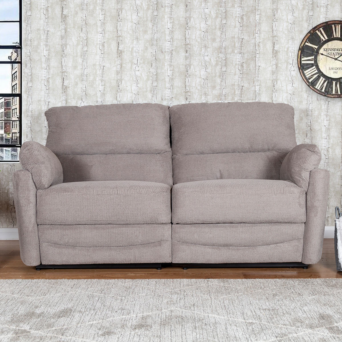 Minster 3 Seater Fabric Power Recliner Sofa In Rich Mink Costco Uk