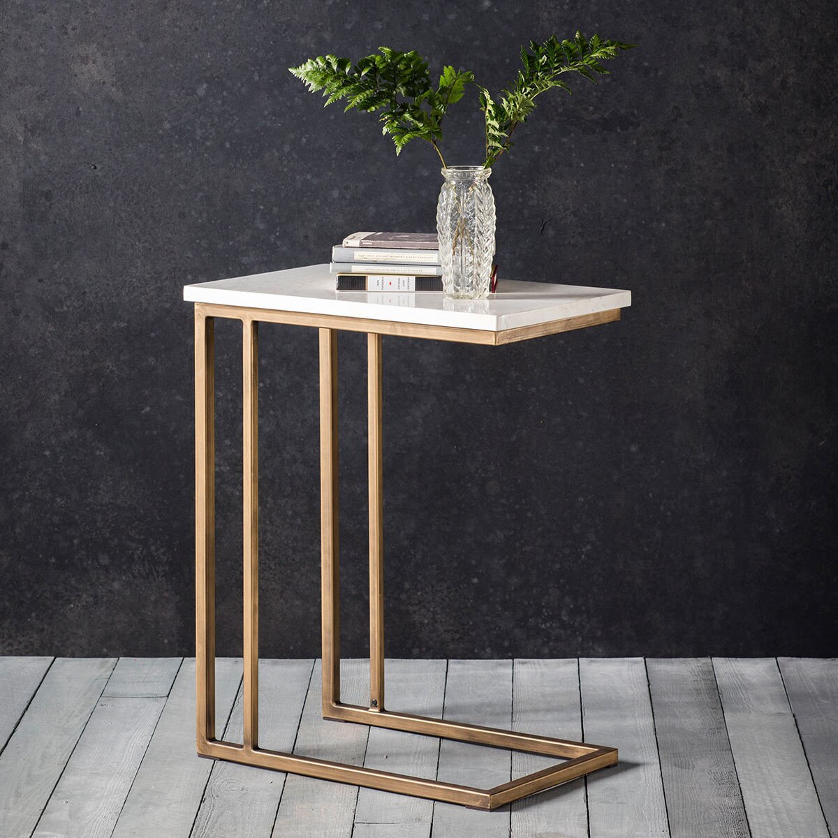 Cleo White Marble Side Table Costco Uk