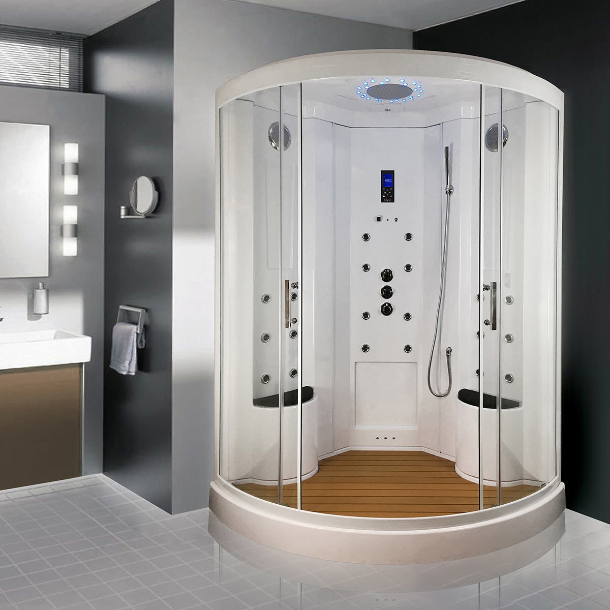 Insignia Xl Quadrant 2 Person Steam Shower Model Ins9000 Costco Uk