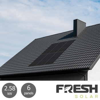 Fresh Electrical 2.58kW Solar PV System [6 Panels] - Fully Installed