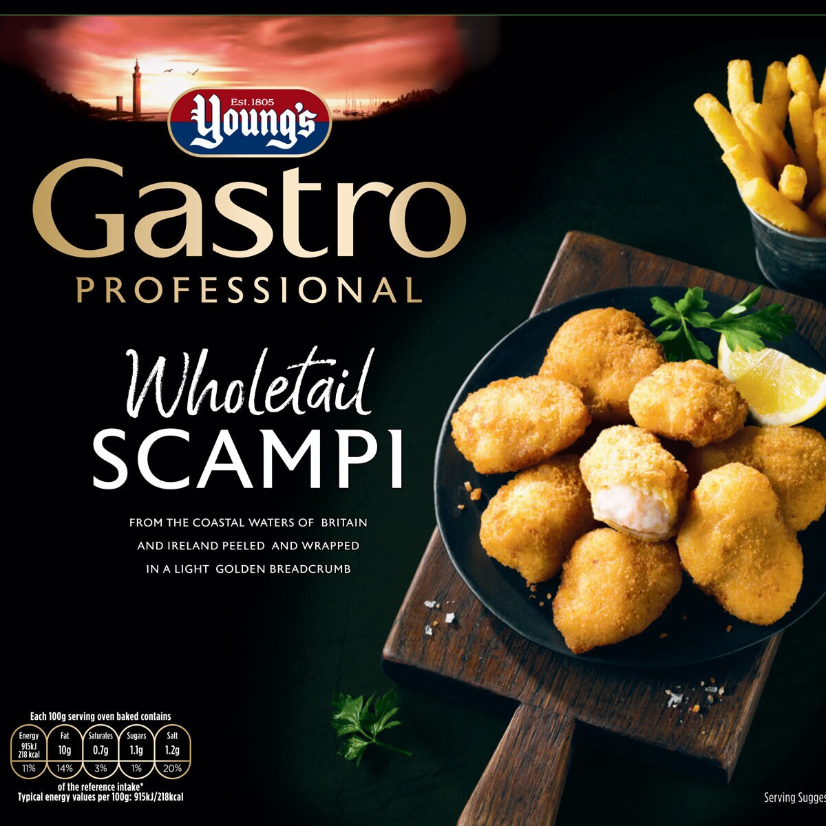 Kiltie Breaded Scampi Bites - 400g Frozen Seafood Appetizer With Whitefish & Scampi In Crispy Breadcrumbs