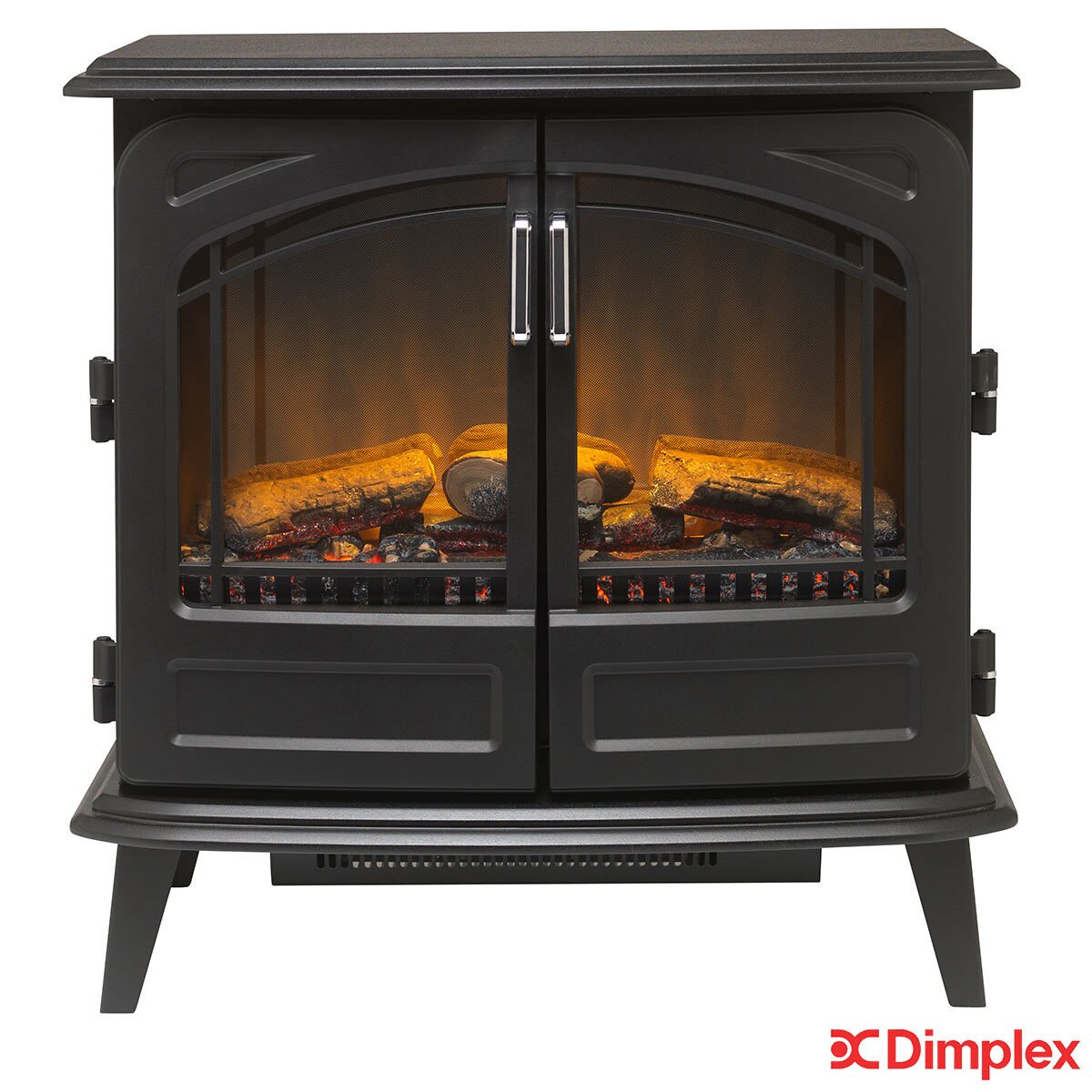 Dimplex Somborne Optiflame Electric Stove In Matt Black 2kw