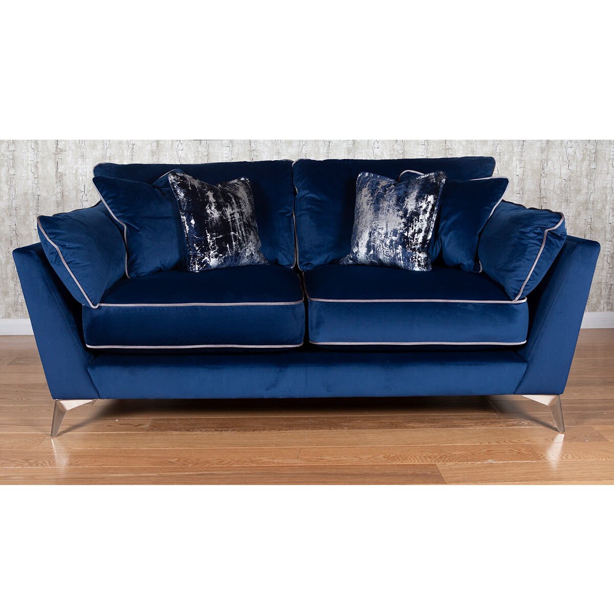 Roko Blue Velvet 2 Seater Sofa Costco Uk