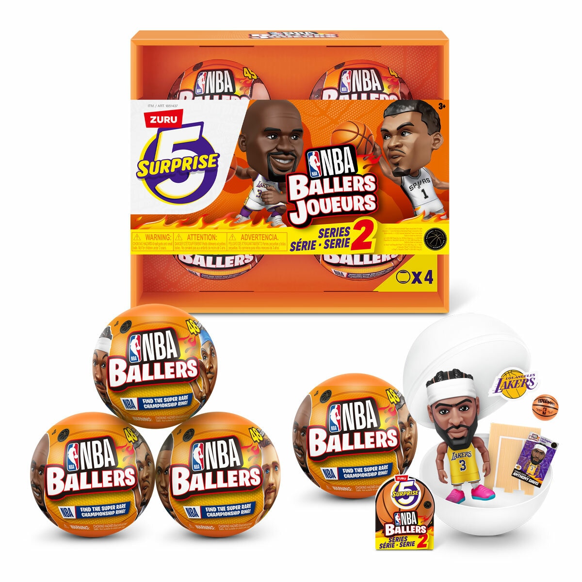 5 Surprise NBA Ballers Series 2 4 PACK by ZURU (3+ Years)