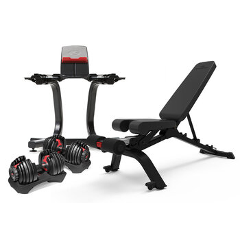 Bowflex SelectTech 552i Adjustable Dumbbells with Stand and 3.1S Bench