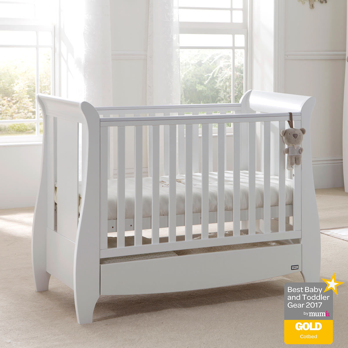 baby cot bed white