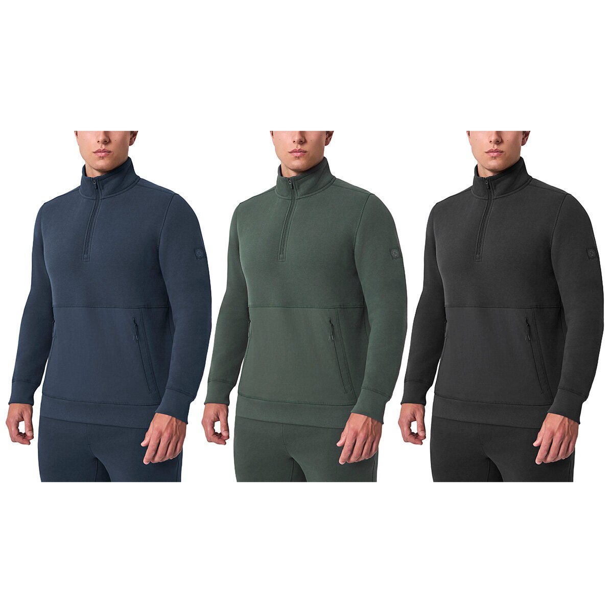 Future Planet Men's 1/4 Zip Fleece Pullover - Soft Cotton Loose Fit Sweatshirt