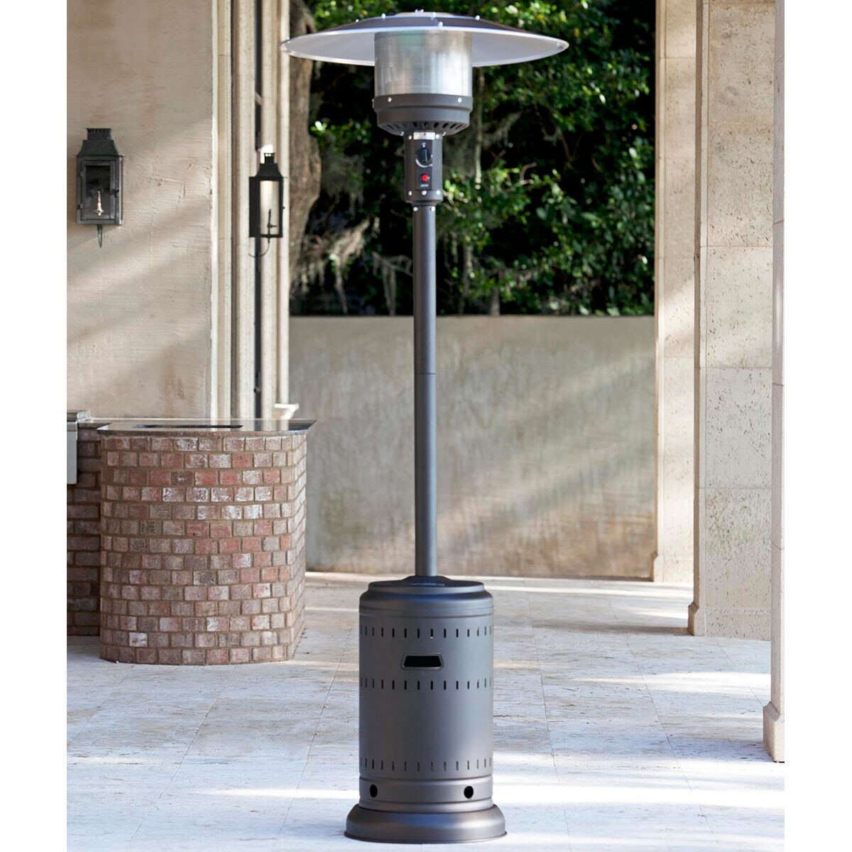 Firesense Gas 46 000 Btu Commercial Patio Heater In Mocha