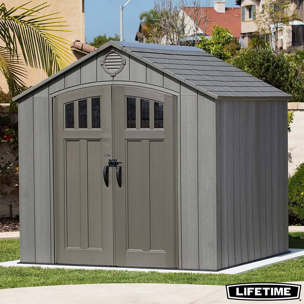 Lifetime 8ft X 7ft 5 2 4 X 2 3m Simulated Wood Look Storage