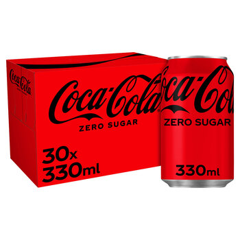 Coca Cola Zero Sugar Multipack Cans, 30 x 330ml