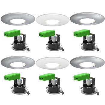 4lite WiZ Connected LED IP20 Fire Rated Downlight, Pack of 2, available in 3 Colours