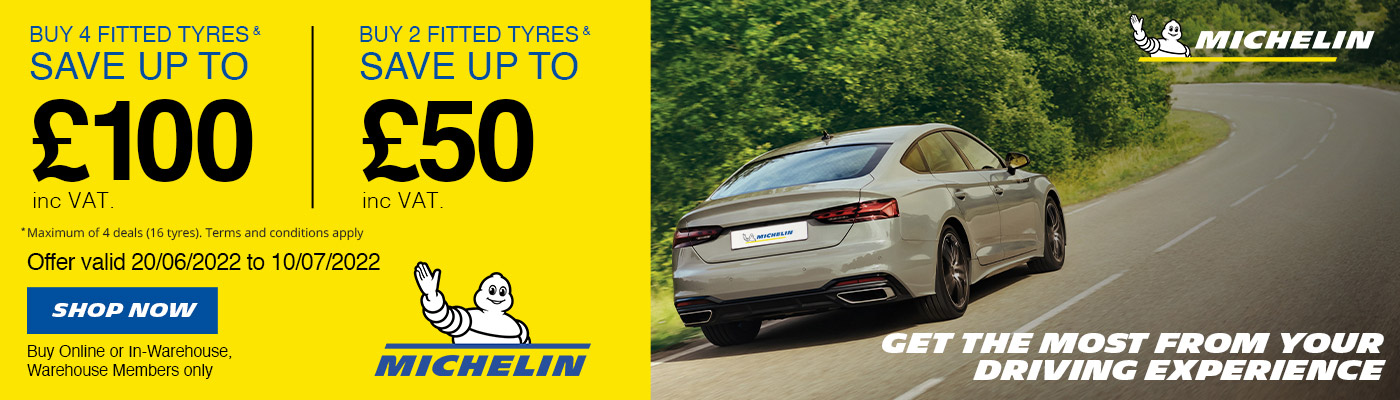 Save on Michelin Tyres* *Offer valid 23/05/2022 to 29/05/2022. Shop Now