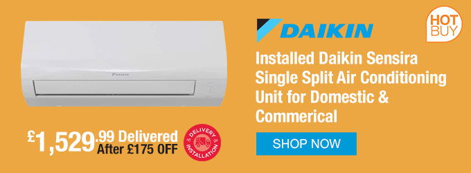 Installed Daikin Sensira Single Split Air Conditioning Unit for Domestic & Commerical