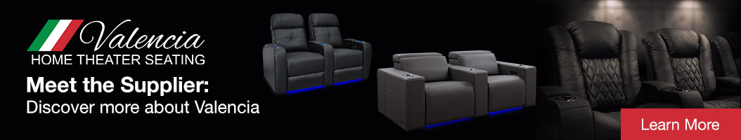 Valencia Tuscany Black Leather Power Reclining Home Theat