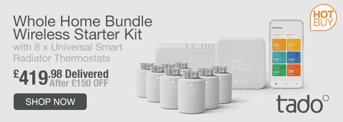 Wireless Starter Kit with 8 x Universal Smart Radiator Thermostats