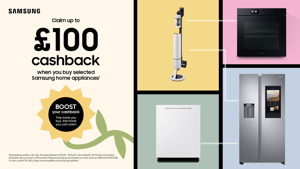 Samsung up to £100 Cashback. Learn More
