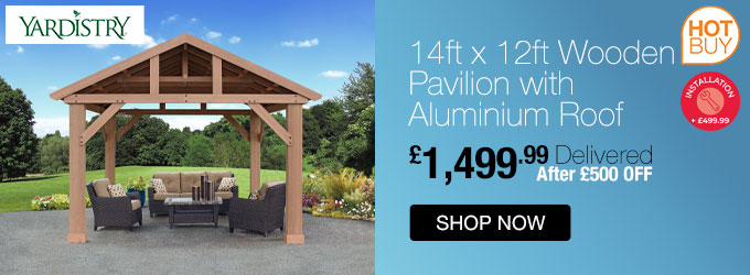 Yardistry Wooden Pavilion with Aluminium Roof