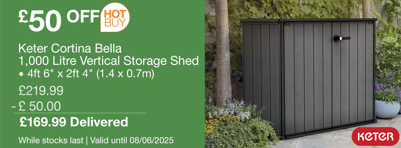 Keter Cortina Bella 1,000 Litre Vertical Storage Shed