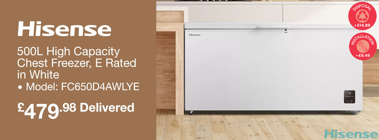 hisense 500l high capacity chest freezer