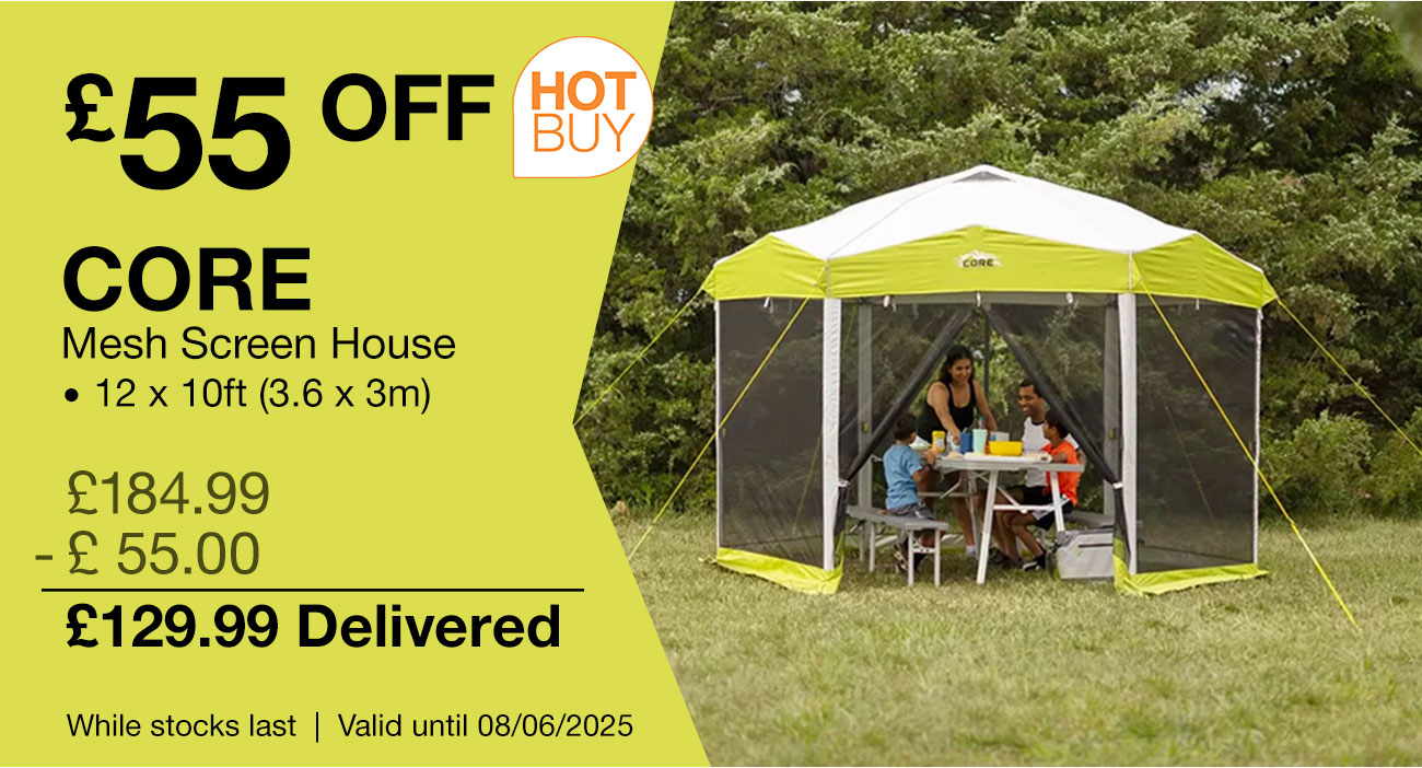 core 12ft x 10ft mesh screen house