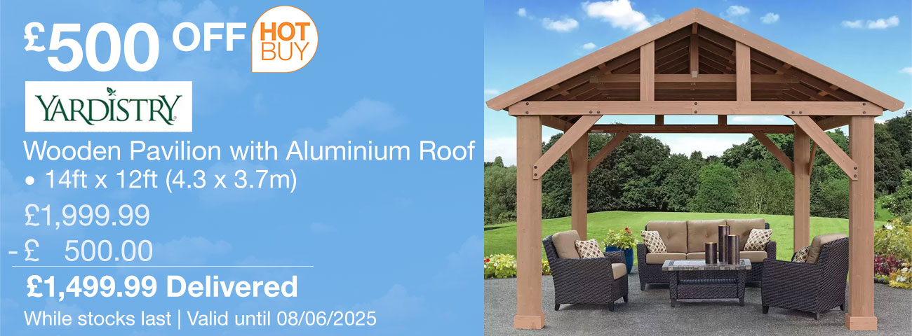 Yardistry 14ft x 12ft Wooden Pavilion