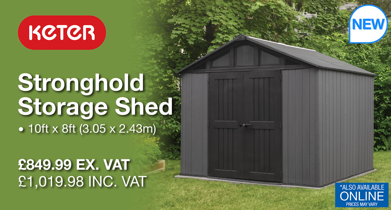 Keter Stronghold 10ft x 8ft (3.05 x 2.43m) Storage Shed