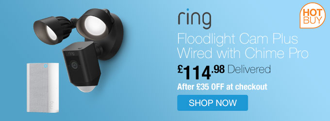 Ring Floodlight Cam Plus Wired with Chime Pro